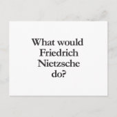 Wat zou Friedrich Nietzsche doen? Briefkaart (Voorkant)