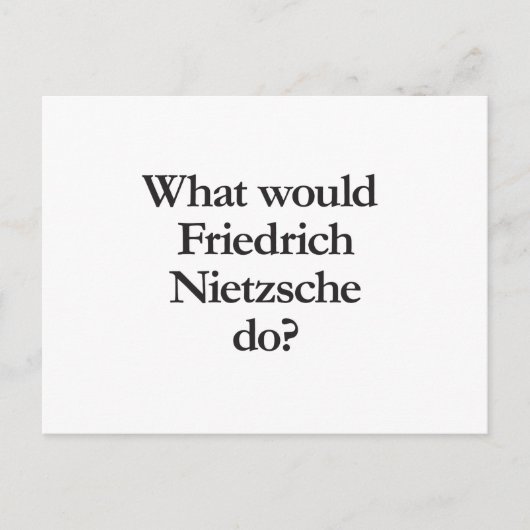 Wat zou Friedrich Nietzsche doen? Briefkaart (Voorkant)