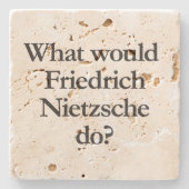 wat zou friedrich nietzsche doen stenen onderzetter (Voorkant)