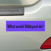 Wat zou Hildegard doen? Bumpersticker (Op auto)