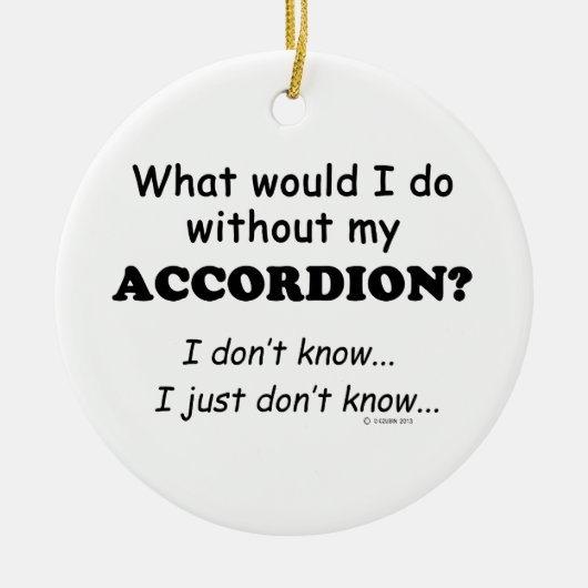 Wat zou ik doen, Accordion Keramisch Ornament (Voorkant)