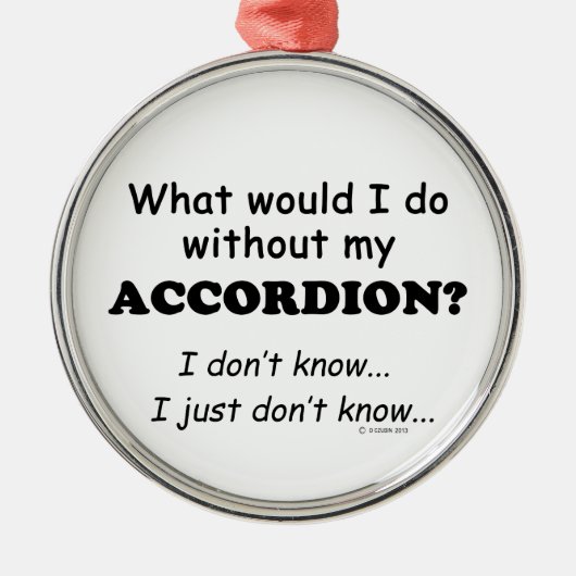 Wat zou ik doen, Accordion Metalen Ornament (Voorkant)
