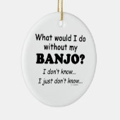 Wat zou ik doen, Banjo Keramisch Ornament (Rechts)