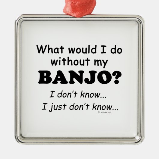 Wat zou ik doen, Banjo Metalen Ornament (Voorkant)