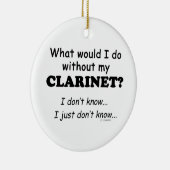 Wat zou ik doen, Clarinet Keramisch Ornament (Rechts)