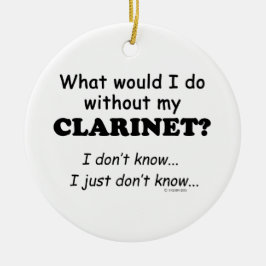 Wat zou ik doen, Clarinet Keramisch Ornament
