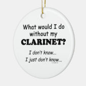 Wat zou ik doen, Clarinet Keramisch Ornament (Links)