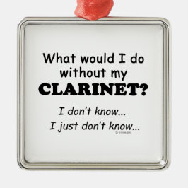 Wat zou ik doen, Clarinet Metalen Ornament