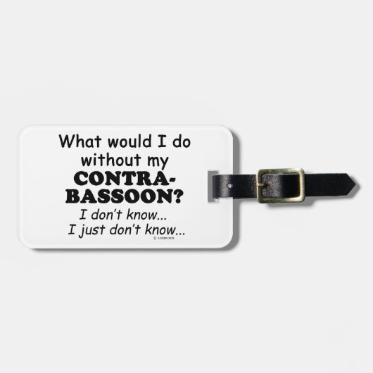 Wat zou ik doen, Contrabasson Bagagelabel (Voorkant horizontaal)