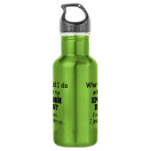 Wat zou ik doen, Engelse Horn Waterfles (Achterkant)