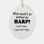 Wat zou ik doen, Harp Keramisch Ornament (Rechts)