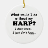 Wat zou ik doen, Harp Keramisch Ornament (Voorkant)