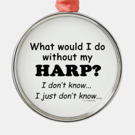 Wat zou ik doen, Harp Metalen Ornament