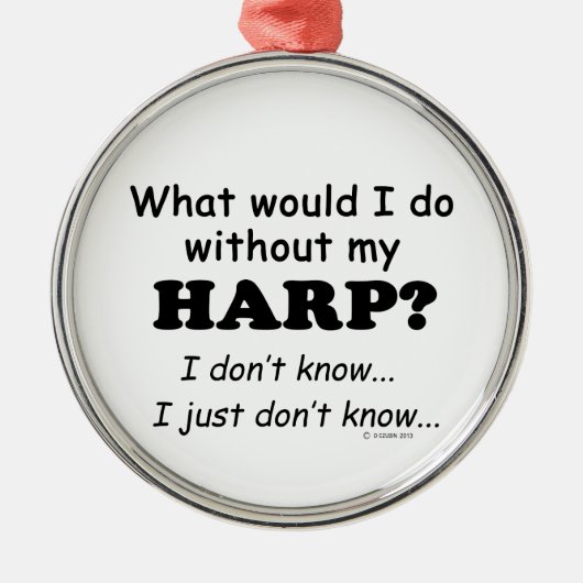 Wat zou ik doen, Harp Metalen Ornament (Voorkant)