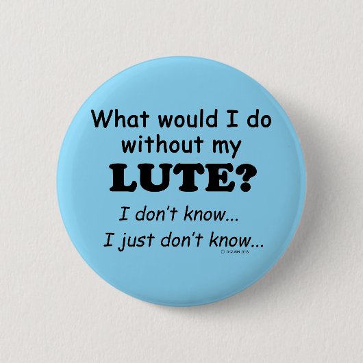 Wat zou ik doen, Lute Ronde Button 5,7 Cm (Voorkant)