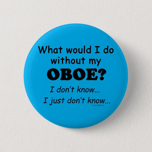 Wat zou ik doen, Oboe Ronde Button 5,7 Cm (Voorkant)