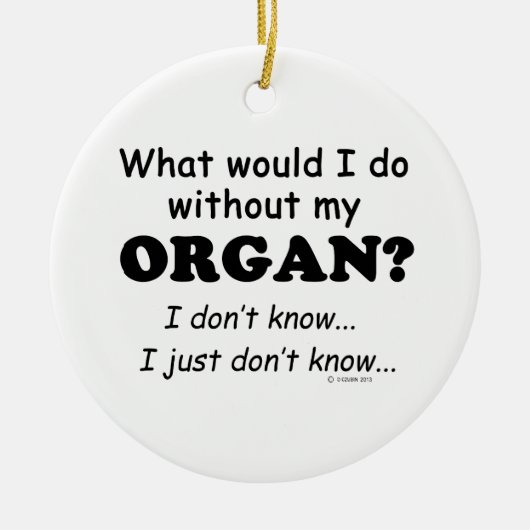 Wat zou ik doen, Organ Keramisch Ornament (Voorkant)