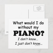 Wat zou ik doen, Piano Briefkaart (Voorkant / Achterkant)