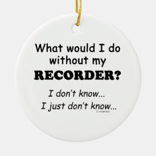 Wat zou ik doen, Recorder Keramisch Ornament