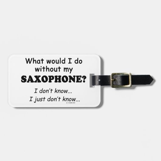 Wat zou ik doen, Saxophone Bagagelabel (Voorkant horizontaal)