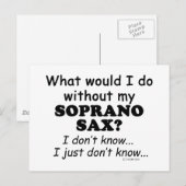 Wat zou ik doen, Soprano Sax Briefkaart (Voorkant / Achterkant)