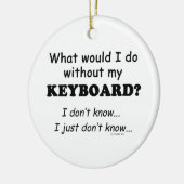 Wat zou ik doen, toetsenbord keramisch ornament (Links)