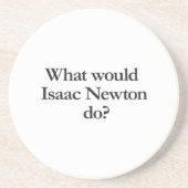 wat zou isaac newton doen ? zandsteen onderzetter (Voorkant)