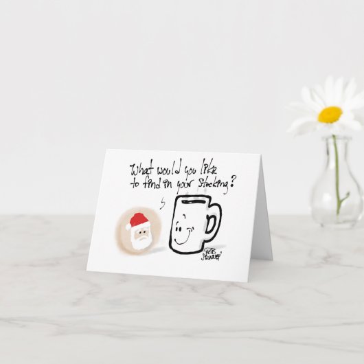 Wat zou je graag in je kerstsok vinden? kaart (Kleine Plant)