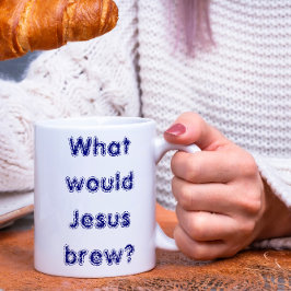 Wat zou Jezus brouwen? Tweekleurige Koffiemok