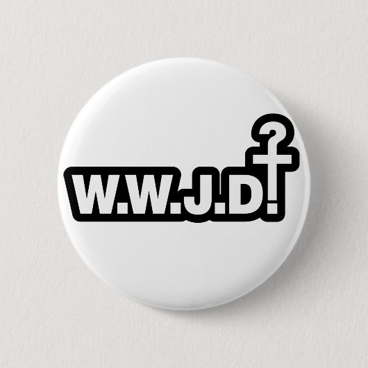 Wat zou Jezus doen? Ronde Button 5,7 Cm (Voorkant)