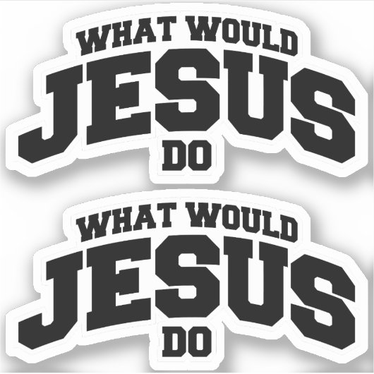 Wat zou Jezus doen? Sticker (Voorkant)