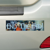 Wat zou Jezus doen?  Stop het Federal Reserve Bumpersticker (Op auto)
