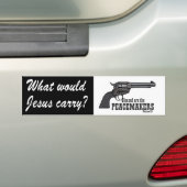Wat zou Jezus dragen? Blessed is de vredesmaker Bumpersticker (Op auto)