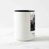 Wat zou Jezus rijden? Tweekleurige Koffiemok (Center)