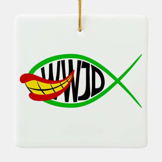 Wat zou Joker doen? Keramisch Ornament (Achterkant)