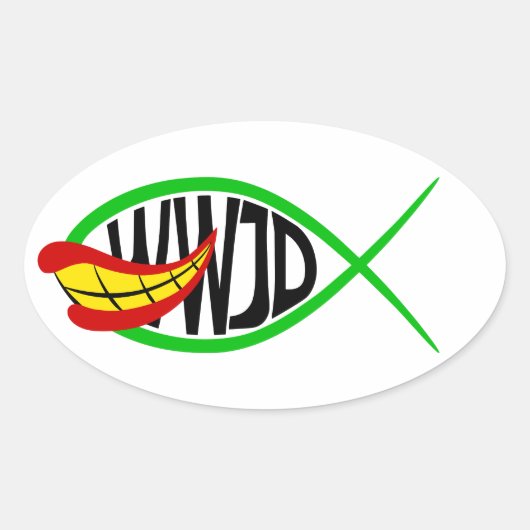 Wat zou Joker doen? Ovale Sticker (Voorkant)