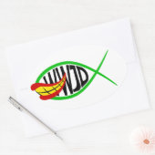 Wat zou Joker doen? Ovale Sticker (Envelop)