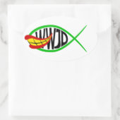 Wat zou Joker doen? Ovale Sticker (Tas)