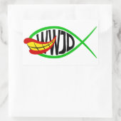 Wat zou Joker doen? Rechthoekige Sticker (Tas)