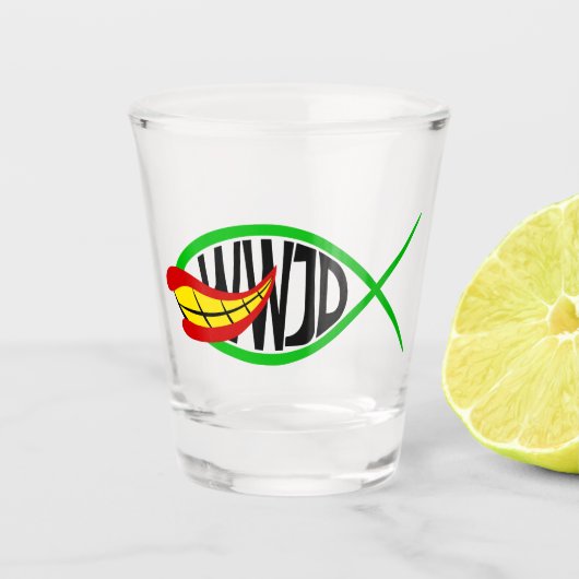 Wat zou Joker doen? Shot Glas (Voorkant)