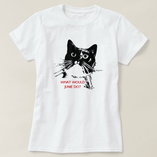 Wat zou Junie doen t-shirt (Design voorkant)