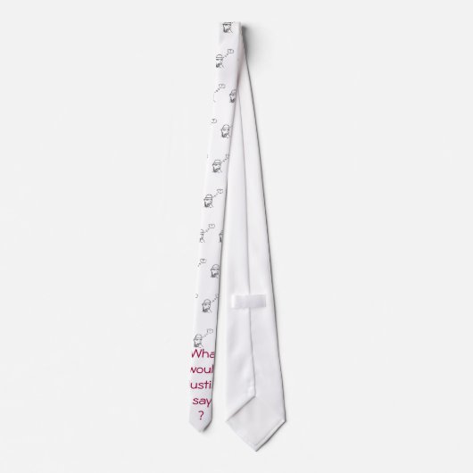 Wat zou Justin zeggen? Stropdas (Achterkant)