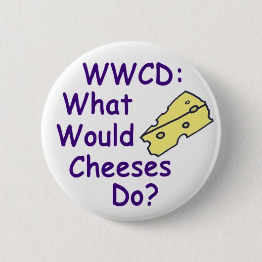 Wat zou kaas doen? (Button) Ronde Button 5,7 Cm (Voorkant)