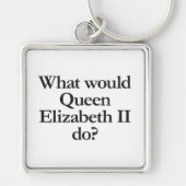 wat zou koningin Elizabeth II doen Sleutelhanger (Voorkant)
