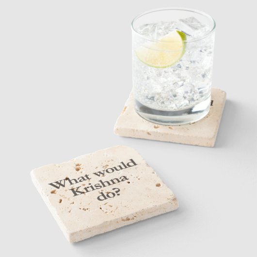 wat zou krishna doen stenen onderzetter (Zijkant)