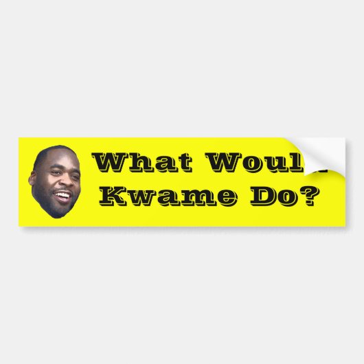 Wat zou Kwame doen? Bumpersticker (Voorkant)