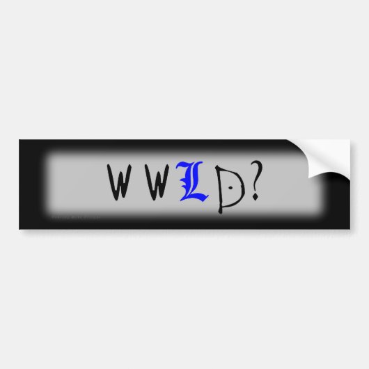 Wat zou L doen? Bumpersticker (Voorkant)