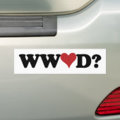 Wat zou liefde doen bumpersticker (Op auto)