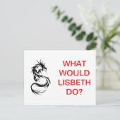 Wat zou Lisbeth doen? Briefkaart (Staand voorkant)