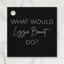 Wat zou Lizzie Bennet doen? Bedankjes Labels